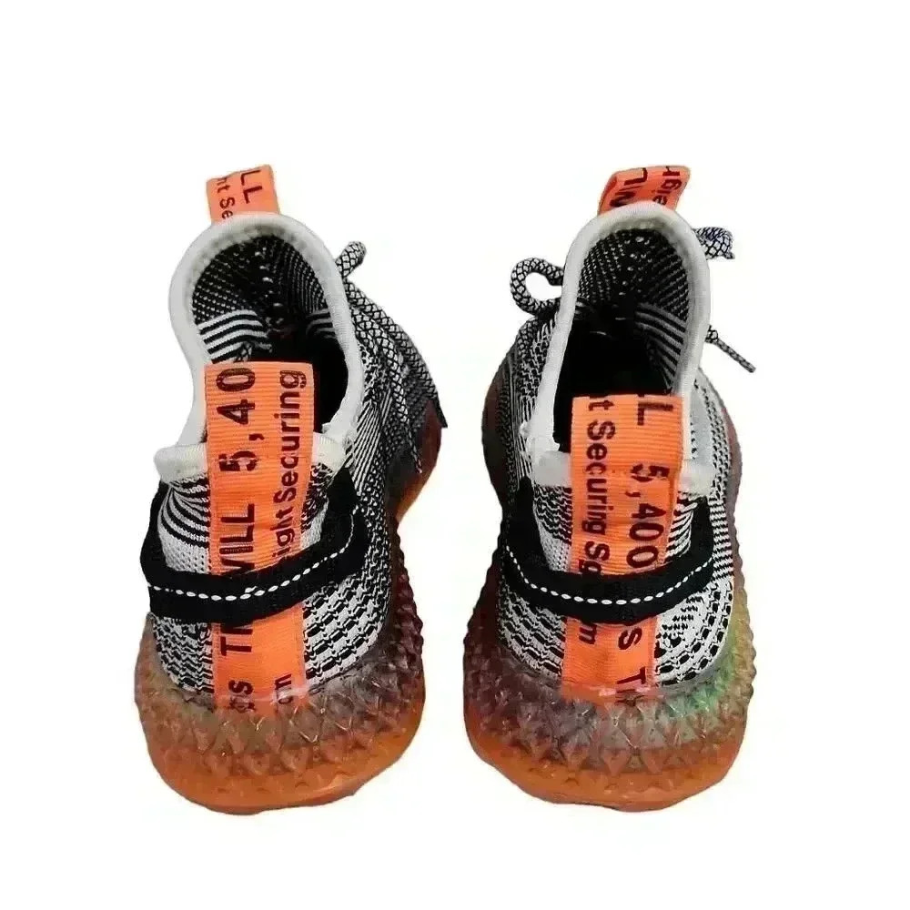 Unisex Running Athletic Shoes Sneakers Lace Up Sport Black White Size 42 - Picture 8 of 9